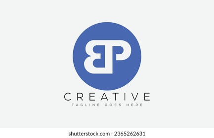 Ilustración vectorial del diseño del logotipo BP de la letra