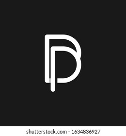 Letter BP Outline Monogram Abstract Creative Business Logo