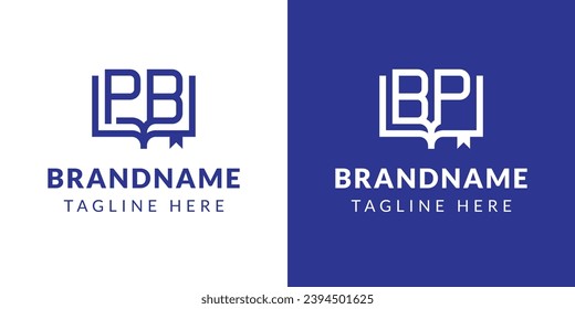 Letter BP and PB Book Logo, suitable for business related to book with BP or PB initials