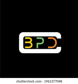 Letter BPD CBPD logo icon design template elements - vector sign for your business card  and brand templates on black background.