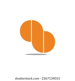 vector de logotipo geométrico de círculo abstracto de letra bq 