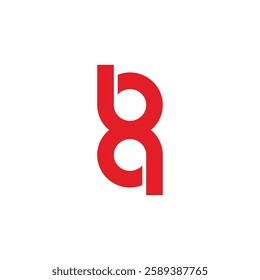 letter bq linked infinity simple line logo vector 