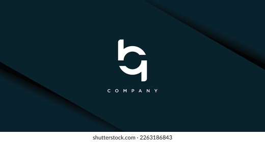 Letter bq logo with creative design concept vector icon illustration