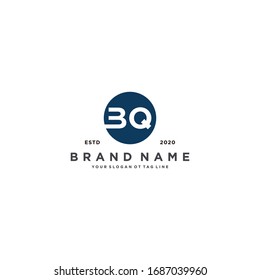 letter BQ logo design vector template