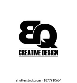 Letter BQ simple logo design vector