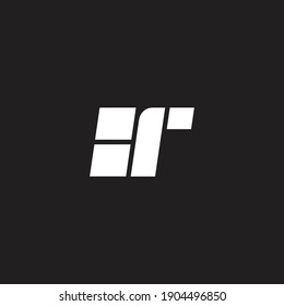 letra br abstracto simple geométrico vector de logotipo plano