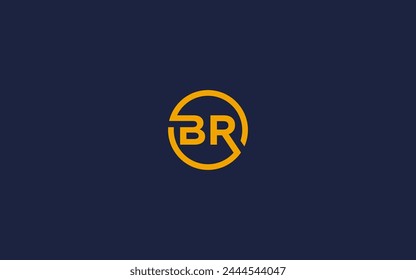 Letter BR mit Kreis Logo Icon Design Vektorgrafik Design Vorlage Inspiration