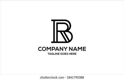 Plantilla de diseño de logotipo de vectores de casa y carta BR