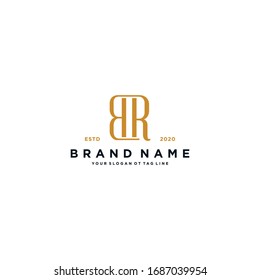 letter BR logo design vector template