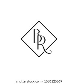 Letter "BR" logo monogram. BR icon design vector