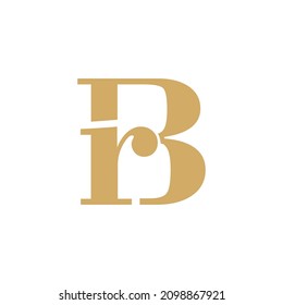 vector de logotipo de lujo de la Carta de Br