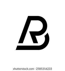 Letter Br or Rb initial modern typography branding logo