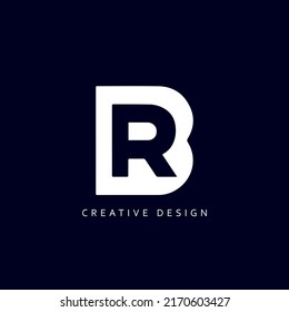 Letter BR or RB Logo Design Using letter B and R , RB or BR Monogram