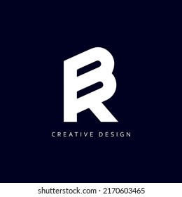 Letter BR or RB Logo Design Using letter B and R , RB or BR Monogram