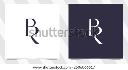 letter br rb logo design vector