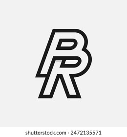 Letter BR or RB Logo, Monogram Logo letter B with R combination, design logo template element, vector illustration