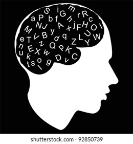 Letter Brain Vector Stock Vector (Royalty Free) 93088285 | Shutterstock