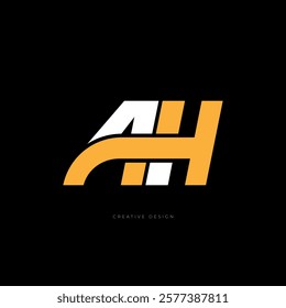 Letter branding AH creative logo