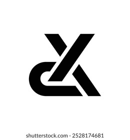 Letter branding Cx modern overlap initial gaming logo