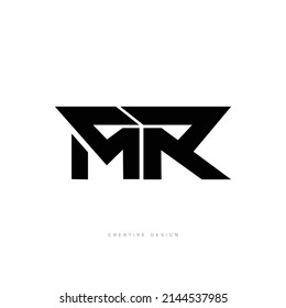 letter branding design MR logo