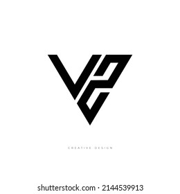 letter branding design V2 triangle concept