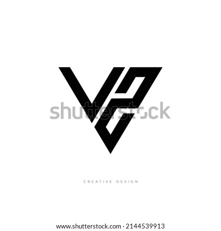 letter branding design V2 triangle concept