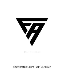 Letter branding FA abstract triangle logo