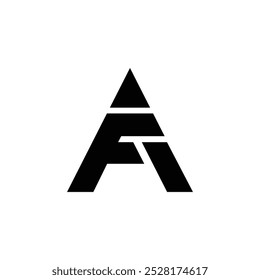 Letra de la marca Fa o Af concepto de logotipo único moderno