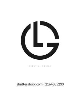Letter branding LG circle shape creative monogram logo