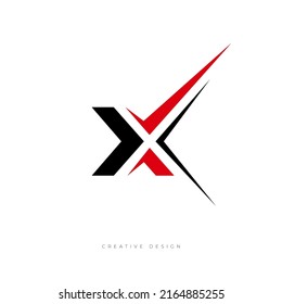 Letter branding X negative space creative logo