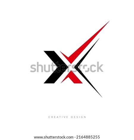 Letter branding X negative space creative logo
