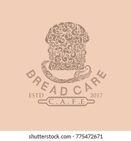 letter bread care cave logo designs
