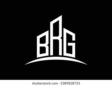Letter BRG Building Vektormonogramm Logo Design-Vorlage. Building Shape BRG Logo.