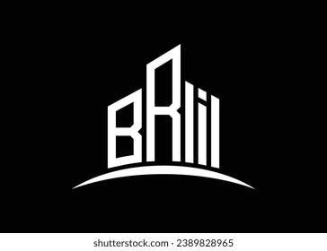 Letter BRI building vector monogram logo design template. Building Shape BRI logo.