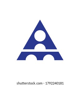 AM letter with Bridge logo design vector