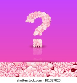 The letter ?. Bright floral element of colorful alphabet. Summer floral ABC element in vector.