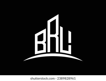 Letter BRL building vector monogram logo design template. Building Shape BRL logo. svg