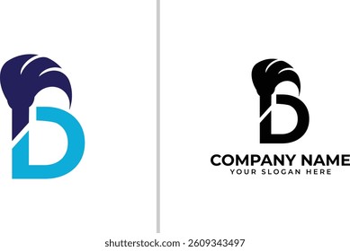 letter broom logo with vector file