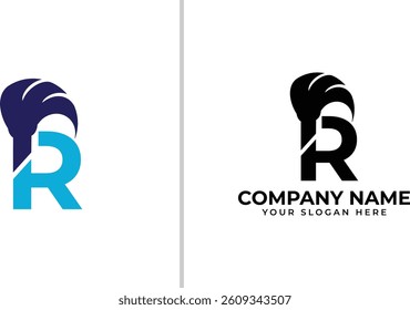 letter broom logo with vector file