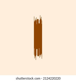 Letter I Brush Style logo or symbol template design