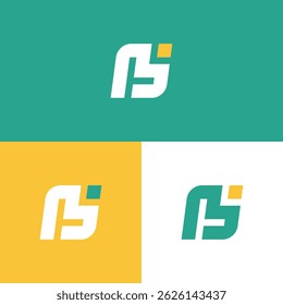 Letter BS Abstract Geometric Monogram Simple Logo