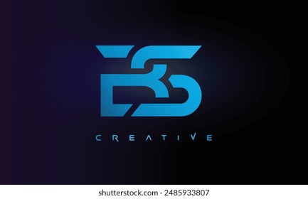 Letter BS logo design creative custom clean two alphabet logo
