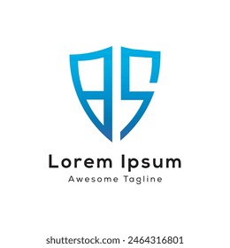 letter bs logo design icon