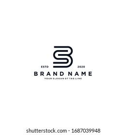 letter BS logo design vector template