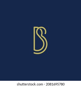 Letter BS Logo Design Vector Template