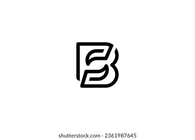 Letter BS Logo Design Vector