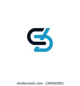 letter BS modern logo template