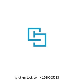 letter BS modern logo template