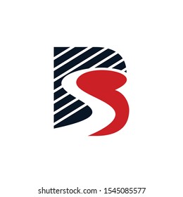 Letter BS Road Pathway Creative Abstract Business Logo