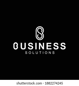 letter B,S and S,B business solutions logo design vector